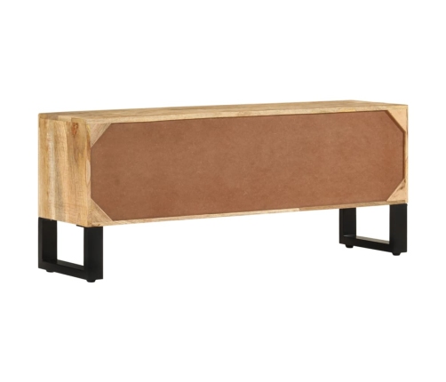 Mueble para TV de madera maciza de mango rugosa 110x30x45 cm