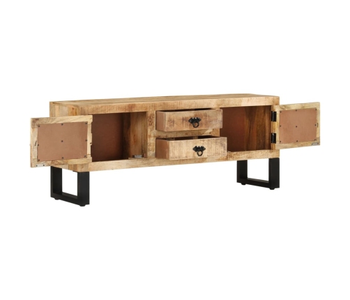 Mueble para TV de madera maciza de mango rugosa 110x30x45 cm