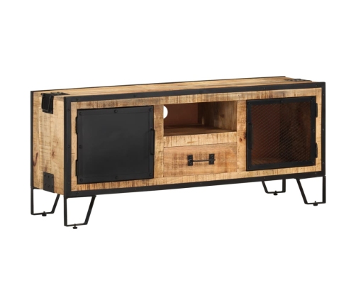 vidaXL Mueble para TV de madera maciza de mango rugosa 110x31x46 cm