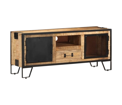 vidaXL Mueble para TV de madera maciza de mango rugosa 110x31x46 cm