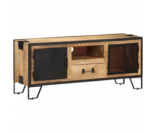 vidaXL Mueble para TV de madera maciza de mango rugosa 110x31x46 cm