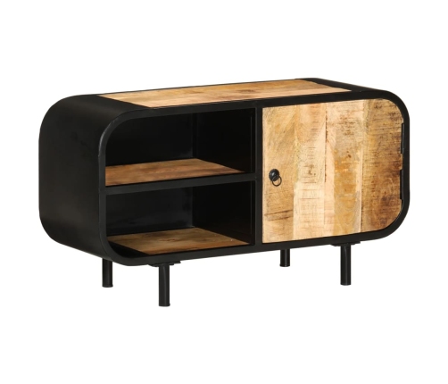 Mueble para TV de madera maciza de mango rugosa 90x30x48 cm