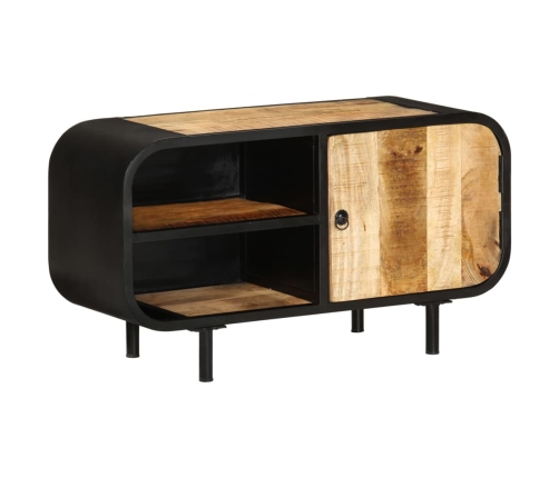 Mueble para TV de madera maciza de mango rugosa 90x30x48 cm