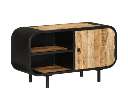 Mueble para TV de madera maciza de mango rugosa 90x30x48 cm