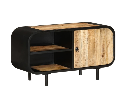 Mueble para TV de madera maciza de mango rugosa 90x30x48 cm