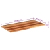 Tablero de mesa madera maciza de acacia 120x60x(2,5-2,7) cm