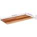 Tablero de mesa madera maciza de acacia 140x60x(2,5-2,7) cm