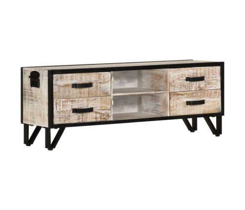 Mueble de TV de madera maciza de acacia 110x30x41 cm