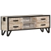 Mueble de TV de madera maciza de acacia 110x30x41 cm