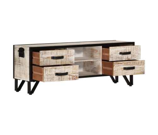 Mueble de TV de madera maciza de acacia 110x30x41 cm