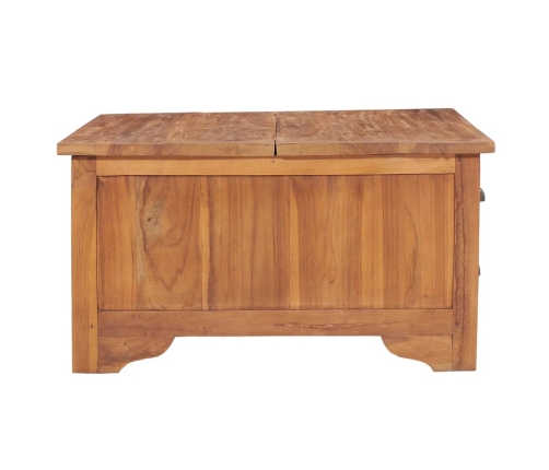 vidaXL Mesa de centro con tapa abatible madera maciza teca 65x64x35 cm