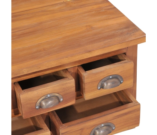 vidaXL Mesa de centro con tapa abatible madera maciza teca 65x64x35 cm