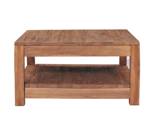 Mesa de centro de madera maciza de teca 68x67x35 cm