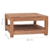 Mesa de centro de madera maciza de teca 68x67x35 cm