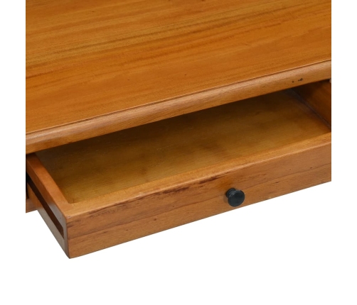 vidaXL Mesa consola de madera maciza de caoba 110x30x75 cm