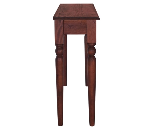 Mesa consola clásica de madera maciza caoba marrón 110x30x75cm