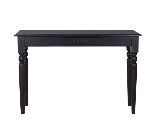 Mesa consola de madera maciza de caoba negro claro 110x30x75 cm