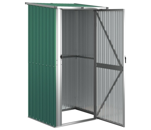 Cobertizo de jardín acero galvanizado verde 118,5x97x209,5 cm