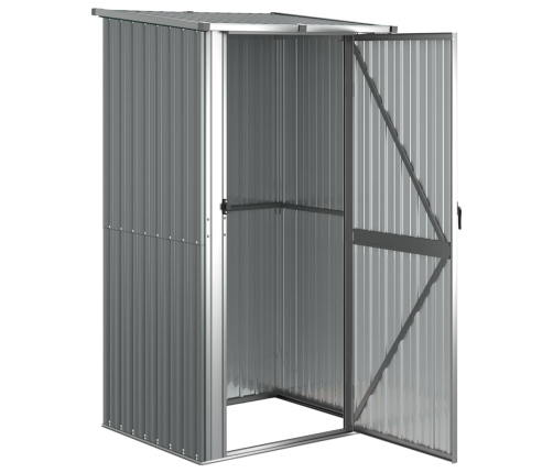 Cobertizo de jardín acero galvanizado gris 118,5x97x209,5 cm