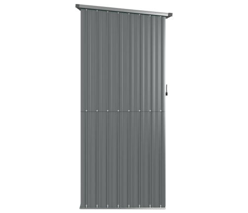 Cobertizo de jardín acero galvanizado gris 118,5x97x209,5 cm