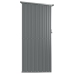 Cobertizo de jardín acero galvanizado gris 118,5x97x209,5 cm