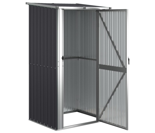 Cobertizo jardín acero galvanizado antracita 118,5x97x209,5 cm