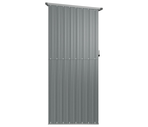 Cobertizo de jardín acero galvanizado gris 180,5x97x209,5 cm