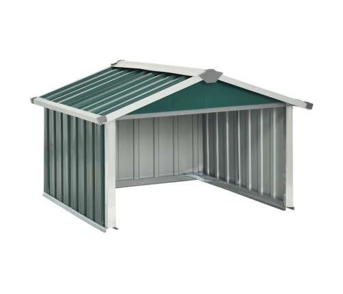 Cobertizo para cortacésped acero galvanizado verde 92x97x63 cm