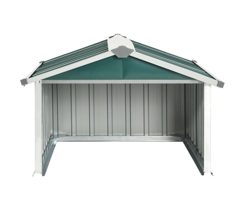 Cobertizo para cortacésped acero galvanizado verde 92x97x63 cm