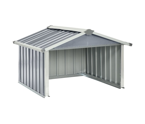 Cobertizo para cortacésped acero galvanizado gris 92x97x63 cm