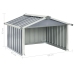 Cobertizo para cortacésped acero galvanizado gris 92x97x63 cm