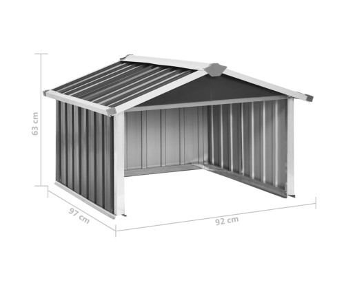 Cobertizo para cortacésped acero galvanizado 92x97x63 cm