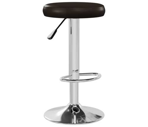 Taburetes de cocina 2 unidades cuero sintético marrón