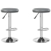 Taburetes de cocina 2 unidades cuero sintético gris