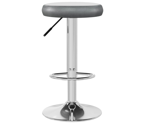 Taburetes de cocina 2 unidades cuero sintético gris