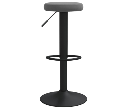 Taburetes de cocina 2 unidades terciopelo gris oscuro