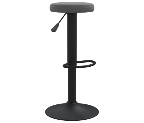Taburetes de cocina 2 unidades terciopelo gris oscuro