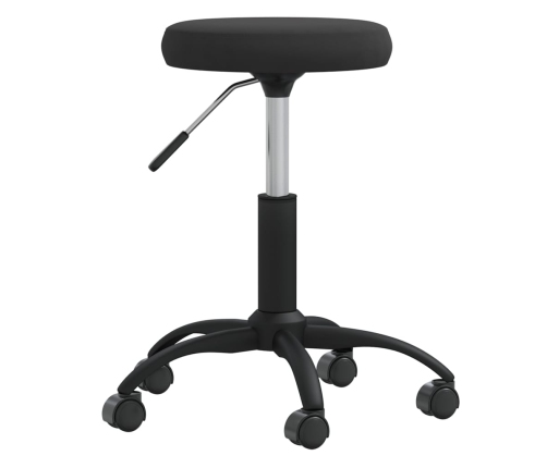 Silla de oficina giratoria de terciopelo negro