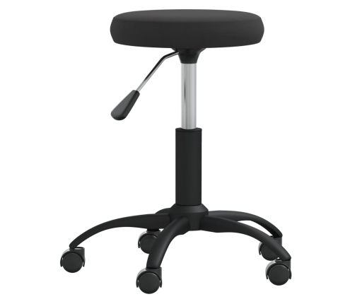 Silla de oficina giratoria de terciopelo negro