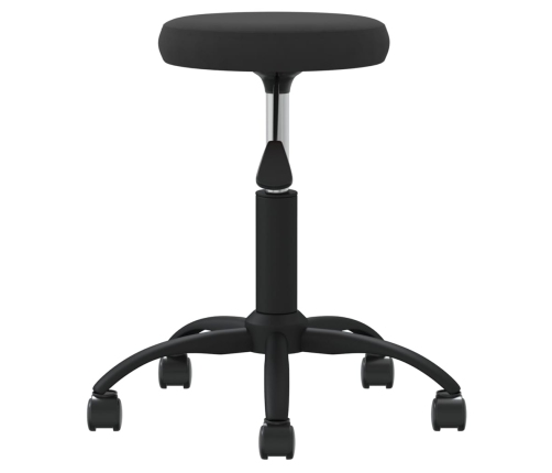 Silla de oficina giratoria de terciopelo negro