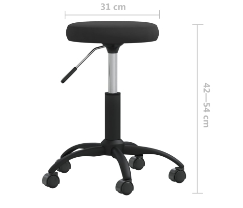 Silla de oficina giratoria de terciopelo negro