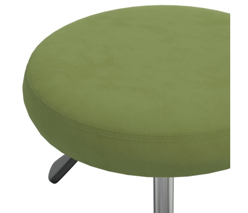 Silla de oficina giratoria de terciopelo verde claro