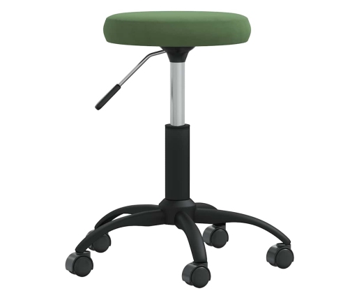 Silla de oficina giratoria de terciopelo verde oscuro