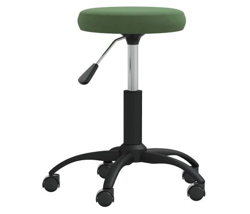 Silla de oficina giratoria de terciopelo verde oscuro