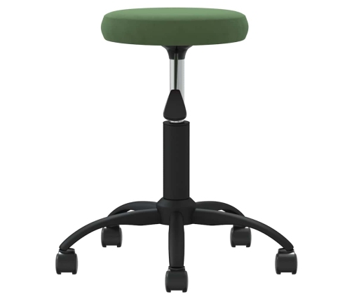 Silla de oficina giratoria de terciopelo verde oscuro