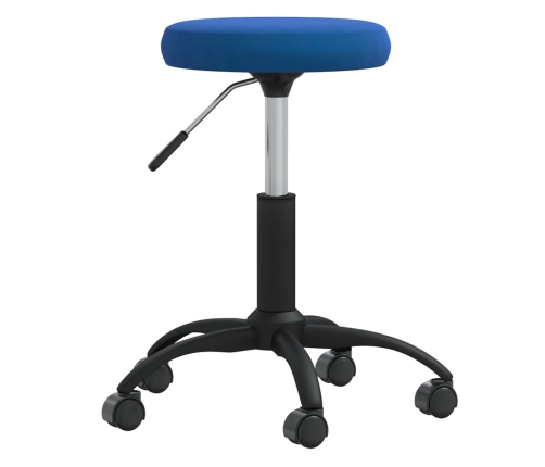 Silla de oficina giratoria de terciopelo azul