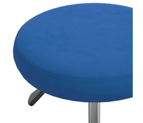 Silla de oficina giratoria de terciopelo azul