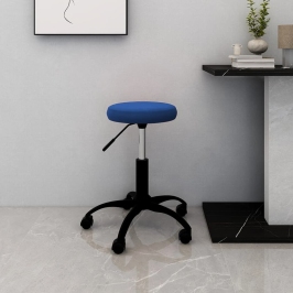 Silla de oficina giratoria de terciopelo azul