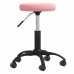 Silla de oficina giratoria de terciopelo rosa