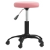 Silla de oficina giratoria de terciopelo rosa